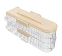 DIYEAH Boîte à Œufs Empilable Multi-couches en Pet Blanc avec Poignée, Grosse Capacité, Facile à Installer Laver, Conservation des Œufs au Réfrigérateur