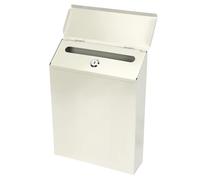 DIYEAH Boîte aux Lettres et Étanche de Style Européen Murale en Fer Beige, Multifonctionnelle Rangement du Courrier Décoration Extérieure