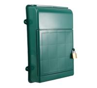 DIYEAH Boîte aux Lettres Murale en Plastique Vert Foncé Boîte de Rangement Étanche et Verrouillable Serrure à Clé Sécurisée pour Maison Bureau et Usage Extérieur