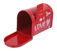DIYEAH Boîte Aux Lettres Rouge pour Saint-valentin Boîte à Bonbons et Biscuits Coffret Sucrerie Décoratif de Rangement Pratique et Festive