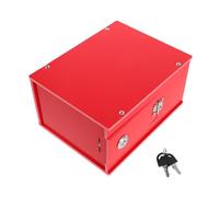 DIYEAH Boîte de Donation avec Serrure Rouge Urne de Vote Multifonction Murale Pied pour Collecte de Fonds Suggestions et Concours