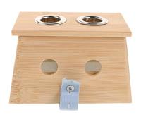 DIYEAH Boîte de Moxibustion à L'armoise, Support pour Rouleau de Moxibustion en Bois et Aimant, 2 Trous, Sangles Réglables, Kaki, Portable, pour Thérapie du Corps et Massage des Points