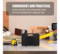 DIYEAH Boîte de Rangement Plastique pour Marteaux Pneumatiques 150/190/250 Mallette Portable avec Poignée Coffret Organisé pour Outils de Réparation à Domicile et Automobile