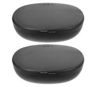 DIYEAH Boîte de Rangement Portable pour Garder Propre 2 Pièces en Plastique Noir Étui Pratique et Réutilisable pour Cup Menstruelle Lors des Déplacements