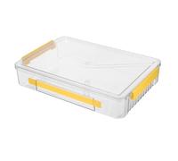 DIYEAH Boîte de Rangement Transparente Pet pour Cartes Identité et Objets Divers Capacité Généreuse et Construction pour Organisation Facile