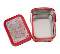 DIYEAH Boîte en Métal Ronde Couvercle, Style Vintage Simple | Tinplate Lisse, Poignée Portable, Bords Arrondis, pour Thé, Mariage, Couture et Bijoux