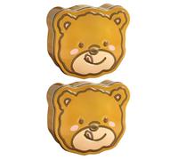DIYEAH Boîtes à Biscuits en Fer-blanc Lot de 2, Boîte Bonbons Décorative Ours Mignon, Grosse Capacité pour Biscuits, Cookies et Petits Objets, Coffrets Présents Festifs et Pratiques