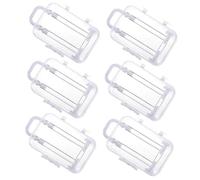 DIYEAH Boîtes à Dragées Mini Valise Blanc Petite Taille Plastique Rigide Rangement Bonbons Voyage Fête Mariage Lot De 6 Pièces