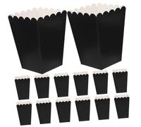 DIYEAH Boîtes à Popcorn en Papier Noir 100 Pièces Boîtes Décoratives pour Pop-corn et Friandises pour Cinéma Fête Mariage et Snacks