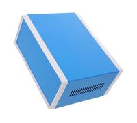 DIYEAH Boîtier Métallique Bleu pour Projet Électrique Boîte de Dérivation Robuste avec Plaques Avant et Arrière Protection pour Équipements Électroniques