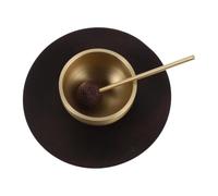 DIYEAH Bol Chantant en Métal Portable pour Contemplation avec Maillet et Coussin, Instrument de Musicothérapie pour Relaxation et Amélioration du Sommeil, Mini Bol Décoratif