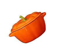 DIYEAH Bol de Citrouille Créatif en Céramique Orange Couvercle