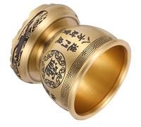 DIYEAH Bol Feng Shui Laiton Vintage avec Socle Sculpture Traditionnelle Chinoise pour Richesse Ornement de Décoration Maison et Bureau