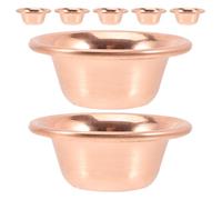 DIYEAH Bols D'offrande Bouddhiste Accessoires Traditionnels en Cuivre Ensemble de 7 Plateau Portable Effet Apaisant pour Contemplation et Cérémonies de Parfum