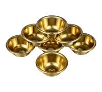DIYEAH Bols D'offrande Bouddhistes en Cuivre 7pcs Surface Lisse pour Rituels à Domicile Temple