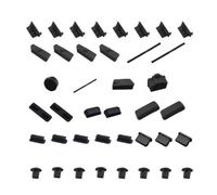 DIYEAH Bouchon antipoussière en Silicone pour Carte mère et Interface Ordinateur, Lot de 40, Noir, Installation Facile, Protection Contre la poussière, pour DIY Plusieurs Styles
