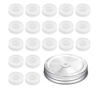 DIYEAH Bouchons en Silicone pour Couvercles en Bois Lot de 20 Joint Étanche en Silicone Couvercles Conçus pour Bocaux et Transport sans Fuite pour Boissons et Conservation