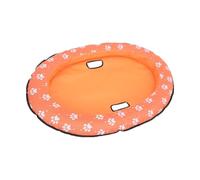 DIYEAH Bouée Gonflable pour Petits Chiens Piscine, PVC Orange Antidérapant | Flotteur pour Bassin Peu Profond, Double Couche Soudée, Anneau Intégré, Sangle de Transport