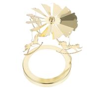 DIYEAH Bougeoir Rotatif Fer Élégant à Forme Carrousel Doré Bougeoir Décoratif pour Bougies Chauffe-Plat Centre de Table Romantique pour Fêtes et Maison