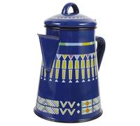 DIYEAH Bouilloire Émaillée Bleue Effet Étoilé Chauffe-eau Manuel pour Thé et Café Théière Décorative Facile à Nettoyer Sécurité sans Substances Nocives Maison Bureau Restaurant