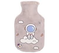 DIYEAH Bouillotte à Eau Chaude en Peluche Housse Détachable Motif Dessin Illustré 350ml pour Soulager Toux et Rhumes en Hiver Froid