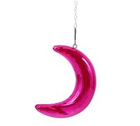 DIYEAH Boule à Facettes Suspendue Boule Disco Brillante Lune Pourpre en Verre Incrusté Effet Miroir 360° Rotatif Déco Rétro pour Nouvel An et Fête à Thème