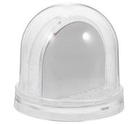 DIYEAH Boule à Neige Photo Personnalisable avec Cadre Photo Vierge Base Transparente en Plastique Kit DIY Sublimation 1 Pièce Neige Blanche Aléatoire Décoration Couleur Aléatoire