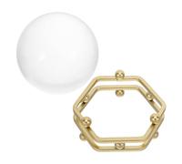 DIYEAH Boule de Cristal avec Support en Fer pour Décoration de Table Maison, Sphère en Cristal Unique avec Détails Fins, pour Contemplation et Feng Shui