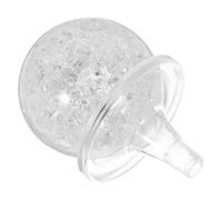DIYEAH Boule de Cristal Décorative avec Support Ornement Élégant pour Fontaine Intérieur Décoration Aquarium et Bureau Ornement Rotatif Verre Fissuré pour Cadeau Maison