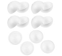 DIYEAH Boule De Mousse Artisanale 6 Pièces 10 Cm Sphères Rondes En Polystyrène Pour Les Projets De Bricolage Ornements Demi-Sphères En Mousse Boule De Ronde Lisse Pour Les