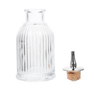 DIYEAH Bouteille d'Amertume en Verre Sculpté Vintage avec Bouchon Bouteille de Bitter pour Bar Professionnel Outil de Bar Créatif pour Cocktails et Absinthe Décorative Antidérapante