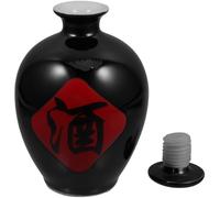DIYEAH Bouteille en Céramique Traditionnelle Chinoise Hermétique pour Vin, Pichet Élégant et Polyvalent en Poterie Artisanale, pour Décoration et Collection