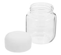 DIYEAH Bouteille Verre Borosilicate Transparente Petite Portable Légère avec Couvercle Étanche Résistance Chaleur pour Eau Lait Jus Café
