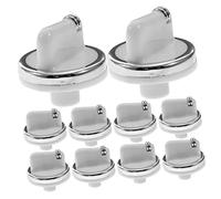 DIYEAH Boutons De Commande Pour Chauffe-eau à Gaz, Bouton Rotatif Blanc En Plastique, Réglage Température Et Puissance, Accessoire De Remplacement, Lot De 10 Pièces, Usage Sécuritaire Hiver/été