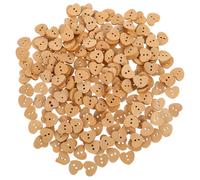 DIYEAH Boutons en Bois Cœur 15mm, 200 Pièces, Boutons Plats à 2 Trous pour Couture et Scrapbooking, Décorations Artisanales Légères et Naturelles pour Loisirs Créatifs, Vêtements,