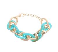 DIYEAH Bracelet Femme à Grosses Mailles Design Minimaliste Acrylique Épais Motif Léopard Unique Bijou de Plage et Cadeau pour Femme