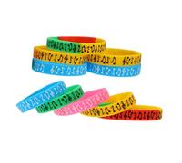 DIYEAH Bracelet Musical en Silicone Confortable Design Notes Syllabiques, Lot de 10 Pièces, pour Festival de Musique et Concerts Électriques
