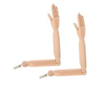 DIYEAH Bras de Mannequin Bois Articulé Flexible Modèle Réaliste Bois Massif pour Remplacement et Affichage Artistique