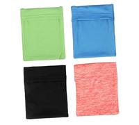 DIYEAH Brassard de Téléphone Portable 4 Pièces Multicolore en Tissu Élastique Respirant, Pochette de Course à Pied et Sport, Support Bras Compatible Smartphones pour Fitness et Jogging