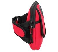 DIYEAH Brassard De Téléphone Portable Brassard De Sport De Rangement pour Smartphones Pochette Étanche pour Téléphone Brassard De Course Clé Néoprène Rouge