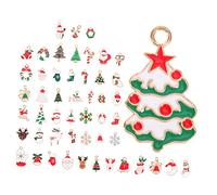 DIYEAH Breloques de Noël Alliage pour Bijoux DIY Pendentifs Bonhomme de Père Noël Renne pour Création de Colliers et Boucles Doreilles