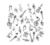 DIYEAH Breloques En Alliage De Notes De Musique 70 Pièces Pour Créations Diy Bijoux Unisexes Finition Soignée Couleur Vive Accessoires Artisanat