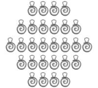 DIYEAH Breloques Spirales Soi-même 40 Pièces Couleur Argenté Antique pour Création de Bijoux Femme Bricolage Pendentifs Tourbillon DIY Accessoires Artisanat Présent Fête Anniversaire