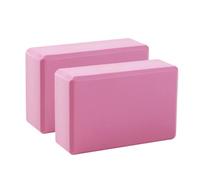 DIYEAH Briques de Yoga Épaisses en EVA, 2 Pièces Rose, Légères et Stables, Adaptées aux Cours de Yoga et Grand Écart pour Femmes