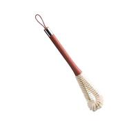 DIYEAH Brosse à Tasse à Long Manche Rouge en Nylon avec Poignée Ergonomique et Mini Brosse Intégrée Nettoyage Pratique et Confortable des Bouteilles et Tasses