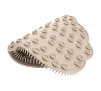 DIYEAH Brosse Exfoliante Dos et Pieds avec Ventouses Antidérapantes, Éponge de Bain en Silicone Kaki, Accessoire Mains Occupées pour Gommage Corporel et Nettoyage Peau en Profondeur,