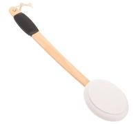 DIYEAH Brosse Long Manche Manche Incurvé, Brosse Exfoliante Dos et Corps, Éponge Noire Antidérapante, Accessoire Bain pour Massage et Gommage, Soins Peau