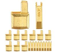 DIYEAH Butées de Fermeture Éclair Métalliques Dorées 8 Kit de Réparation Couture 10 Pièces Stoppeurs et Curseurs de Rechange pour Vêtements Accessoires Pratiques pour Réparation de