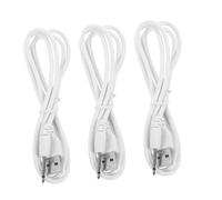 DIYEAH Câble de Recharge USB vers DC 2,5mm, Lot de 3, Gaine en Caoutchouc Résistante à L’Usure, Compatible Appareils de Massage Beauté