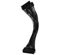DIYEAH Câble D'extension Alimentation 24 Broches Synchronisé pour Carte Mère ATX, Double Alimentation Pc, Noir, Compatible Tension 3,3v-12v, Usage Informatique Interne